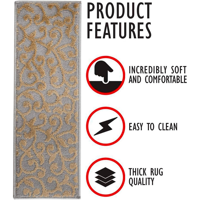 Сходинкові сходи Sussexhome Leaves Collection Beige - набір 13 шт.