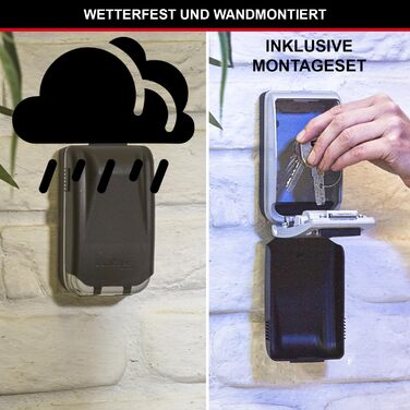 Сейф для ключів Master Lock з підсвічуванням цифр, настінний, для зовнішнього використання, 12.6 x 7.2 x 5.2 см