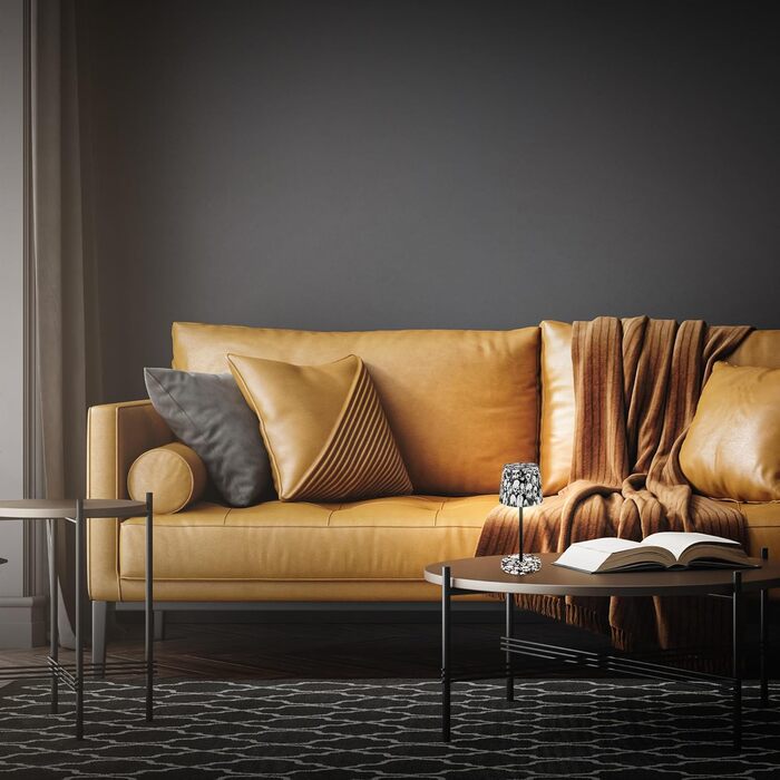 LED настільна лампа BRILONER з бездротовим живленням, регульована яскравість, сенсорне управління, для дому та кемпінгу, з дизайном черепів, Ø105x260 мм