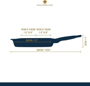 MasterClass Aluminum Casting Induction-Safe Non-Stick All-in-One Frying Pan, 32 cm (12.5