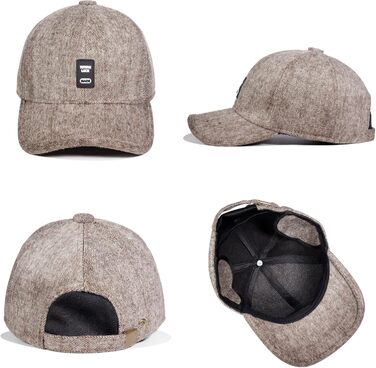 Зимові шапки Gisdanchz 7-7 1/2 з навушниками, унісекс, для роботи та спорту на відкритому повітрі (світло-коричневий)