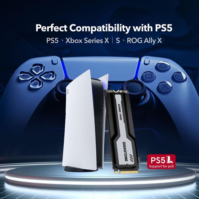 Gigastone SSD Gen4 4TB: PCIe 4.0 NVMe M.2 SSD для ПК, ноутбука, PS5 - 5000 МБ/с