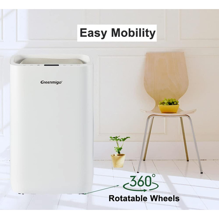 Зволожувач повітря Greenmigo 13L/24h - Електричний осушувач для дому, квартири, підвалу. Захист від вологи та плісняви, до 50 м²