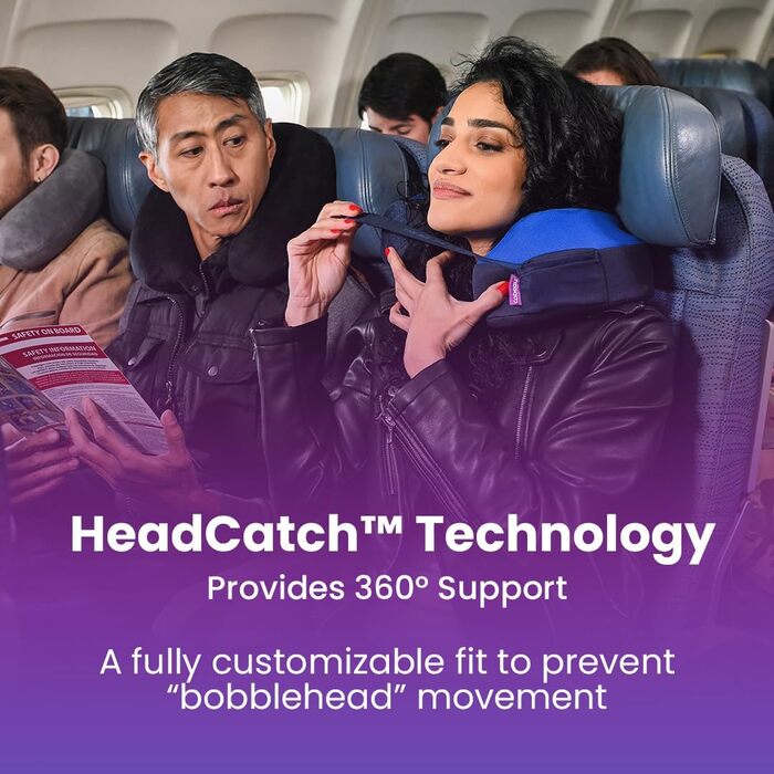 Подушка для шиї Cabeau Evolution TNE S3 Reisekissen - Memory Foam для подорожей, офісу та ігор (Vegas) з фіксатором