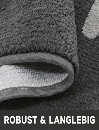 При স্বাগতний килимок 50x80 см з мікрофібри, протиковзний вологопоглинаючий килим для дому, кухні та ванної кімнати, сірий