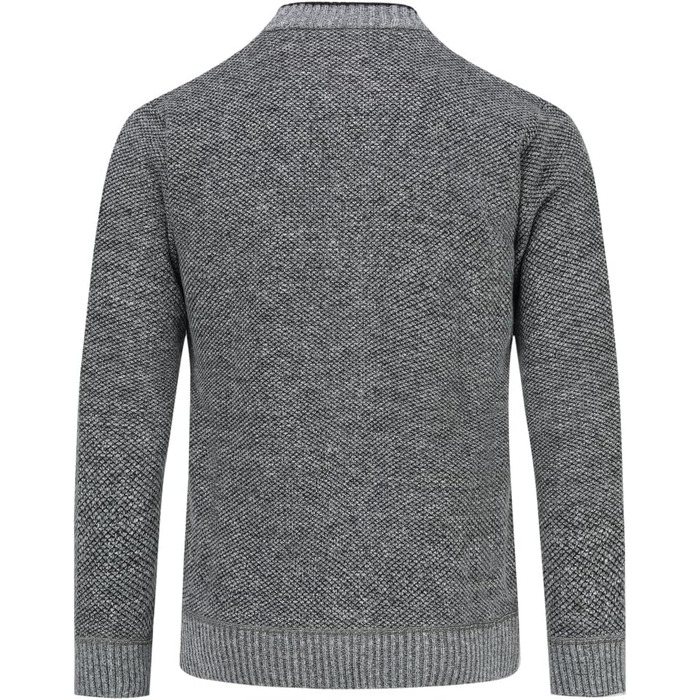 Чоловічий кардиган Allthemen з V-подібним вирізом, з підкладкою, на кнопках, грубий трикотаж, теплий перехідний жакет (4XL, світло-сірий)