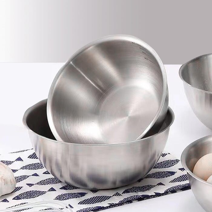 Набір мисок з нержавіючої сталі WANBY (8 шт, 800 мл) - нержавіюча сталь 304, легкі, міцні, безпечні, для їжі, миття в посудомийній машині