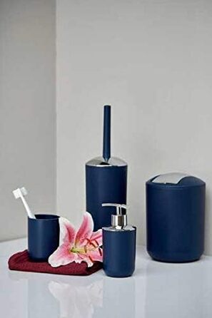 Дозатор для мила WENKO Brasil - 0.32 л, синій, пластик (TPE), 7.3 x 16.5 x 9 см