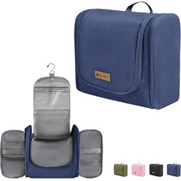 Чоловіча та жіноча косметичка для подорожей, водонепроникна, з гачком для підвішування, компактна, органайзер для косметики (Блакитна)