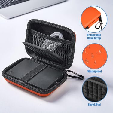 Чохол для зовнішнього жорсткого диска ProCase 2.5' (Seagate, Toshiba, WD, Samsung, UnionSine) - Оранжевий