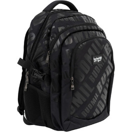 Ергономний шкільний рюкзак Budmil для хлопчиків та дівчаток, 32L, для підлітків та дітей від 5 класу, водонепроникний, з 3 відділеннями та вентильованою спинкою (Edwin Black)