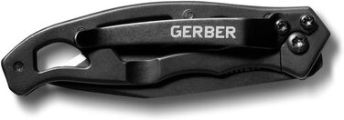 Gerber folding knife with plain edge blade and pocket clip (Mini Tanto 5.4 cm)