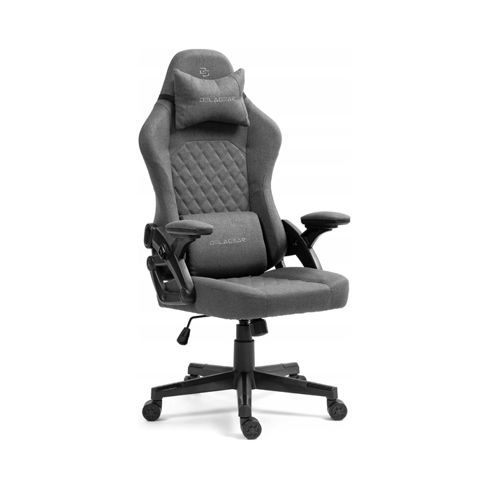 Ігрове крісло DELAGEAR G 404, темно-сіре, тканинне
