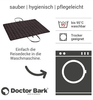 Чохол для собаки та власника Doctor Bark: практичний дорожній килимок, підходить для алергіків, прання при 95°C, розміри (X-Large, Коричневий)