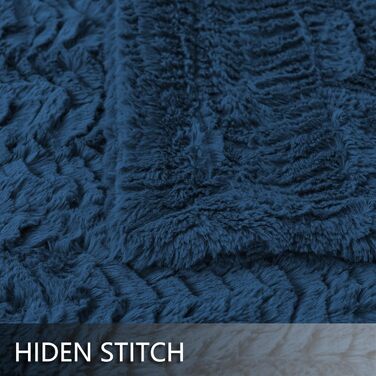 Тепла плюшева ковдра з штучного хутра YUSOKI 127x152,4 см - м'яка, затишна, для ліжка, крісла, дивана (Блакитно-зелений)