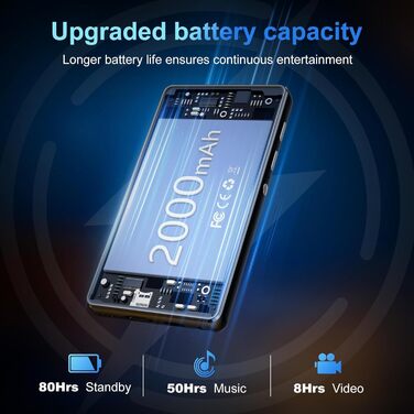 MP3 плеєр SWOFY 80GB з Bluetooth та Wi-Fi, 4.0