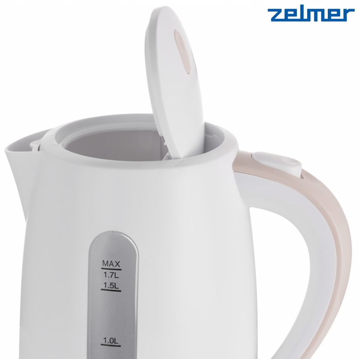 Електричний чайник Zelmer ZCK7616I, 2200 Вт, 1,7 л, білий