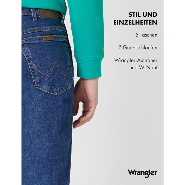 Джинси чоловічі Wrangler W10i Darkstone 42W/30L - класичний темно-синій колір