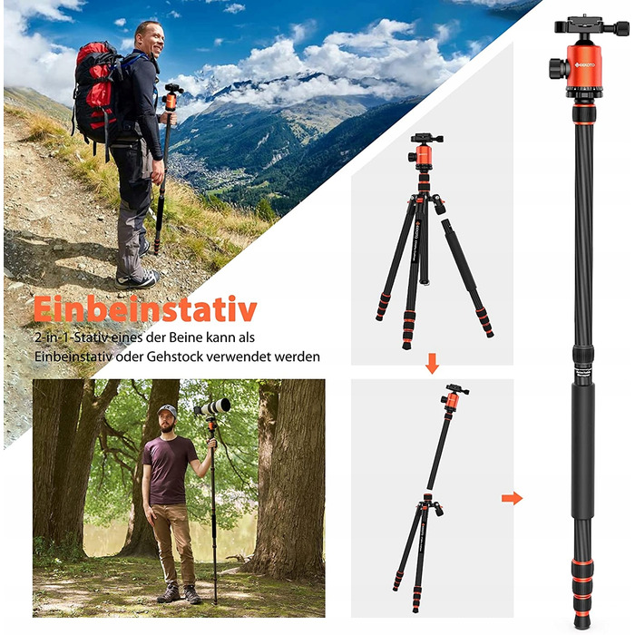 Карбоновий штатив GEEKOTO CT25Pro Craftsman, 200 см