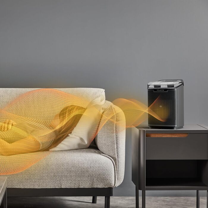 Обігрівач Rowenta Instant Comfort Aqua SO6510F2: тихий, з регулюванням потужності, для ванної кімнати, сірий