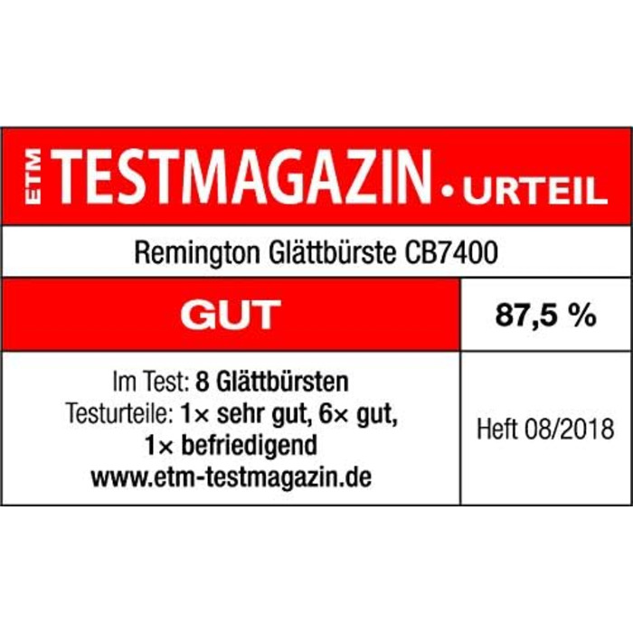 Випрямляч для волосся Remington 2in1 CB7400: Щітка-випрямляч, чорний, 150-230°C