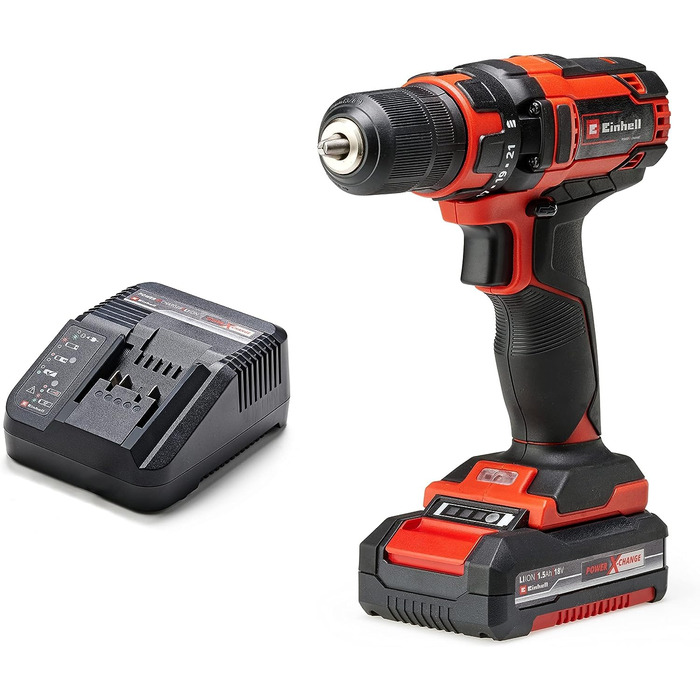 Акумуляторна дриль-шуруповерт Einhell TC-CD 18/35 Li-Solo Power X-Change (18 В, 35 Нм, 10 мм патрон, без акумулятора та зарядного пристрою)