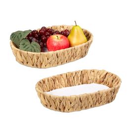 Set of 2 Water Hyacinth Fruit Bowls