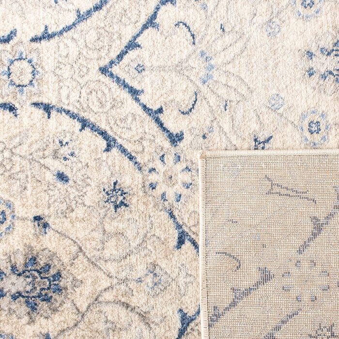 Килим SAFAVIEH Traditionell для вітальні, їдальні, спальні - колекція Brentwood, короткий ворс, світло-сірий та синій, 122 x 183 см, прямокутний