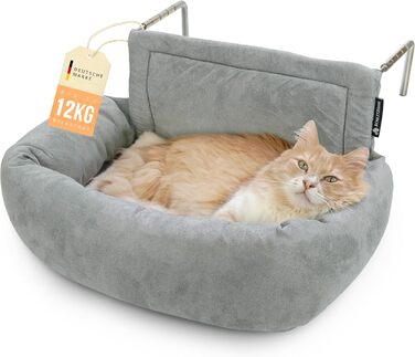 Premium Cat Heating Bed - Murphy - for cats up to 12kg - suitable for all radiators - all-around padded - cat bed for the heater