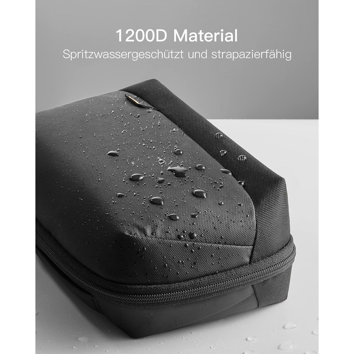 Inateck Electronics Case, Water-Resistant Accessory Bag, USB Cable Gadget Organizer Bag, Travel-Friendly