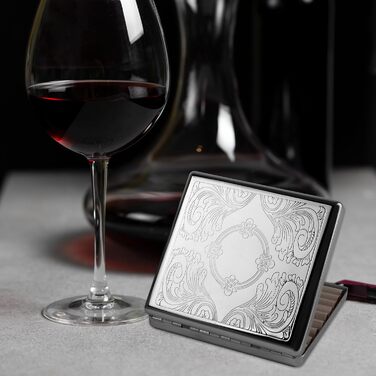 Алюмінієве тютюнопакувальник срібного кольору на 20 сигарет - 2 шт.