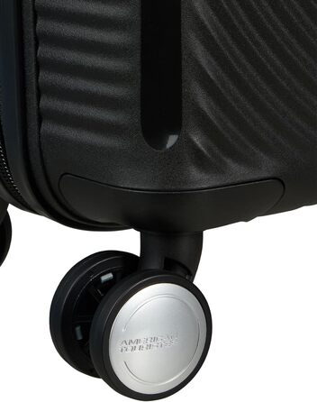 Чемодан American Tourister Hartschalenkoffer 77 см, великий, з 4 колесами, TSA-замок, розширюваний, легкий, 97/110 л, чорний (Bass Black)