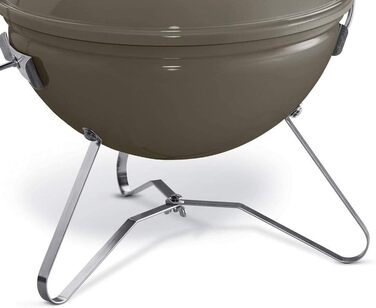 Вугільний гриль Weber Smokey Joe Premium, портативний, 37 см, з порцеляновим покриттям, кришка та котел, сірий, ручка для перенесення
