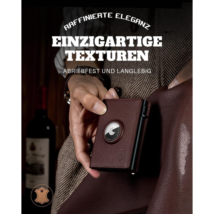 Чоловічий гаманець DODENSHA® MagSnap з RFID захистом та відділенням для AirTag, картхолдер, гаманець на 10+ карт, з відділенням для монет, фіолетовий (Lila-togo)