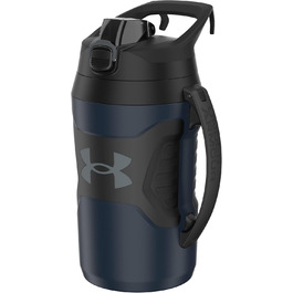 Under Armour Playmaker Sport-Krug, Insulated Water Bottle with Handle, Leak-Proof, 1.8 l, Black/Black (Academy/Black)
