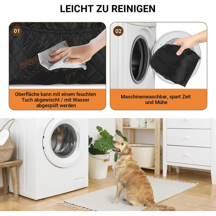 Автокрісло для собак Eikuavons - чорне, 47x47x21 см, з кишенями та шнуром для прив'язування