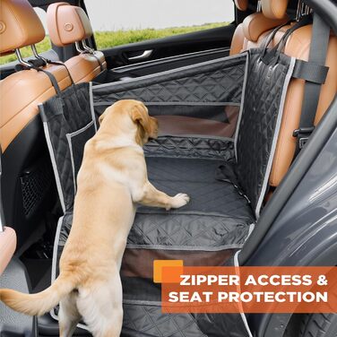 Автокрісло для собак Gimars - великі та середні породи, водонепроникне, безпечне, з ременями, сітчасті вікна