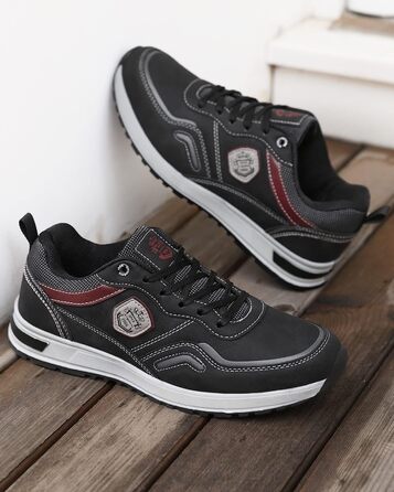 ARRIGO BELLO Кросівки чоловічі спортивні для ходьби та відпочинку, розмір 41-46, чорний