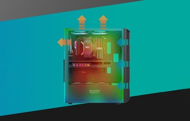 Корпус для комп'ютера Darkflash DK352 Plus Midi Tower ATX, чорний, з вікном