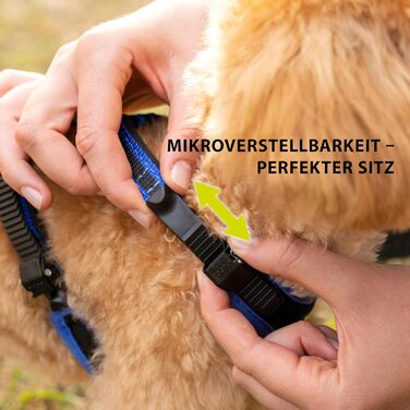 Нашийник для собак середнього розміру Ferplast ERGOCOMFORT, регульований, з м'якою підкладкою, подвійний мікрорегулятор, швидка застібка, сріблястий (блакитний), обхват шиї 64-74 см, обхват грудей 82-92 см