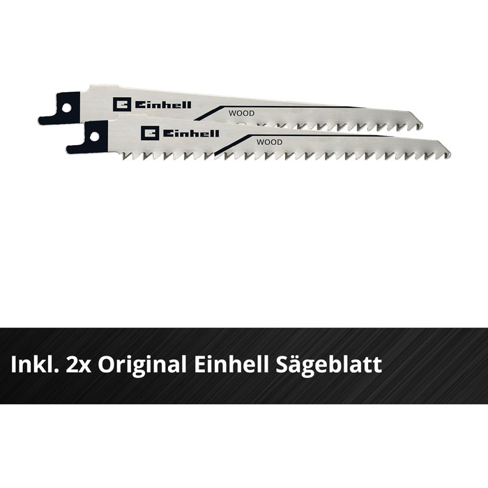 Einhell Cordless Pruning Saw GE-GS 18/150 Li-Solo Power X-Change (18V, 100 mm max. cutting depth, 20 mm stroke height, removable branch support, incl. 2x saw blade, without battery)