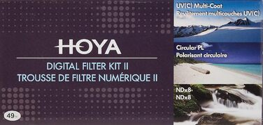 Набір фільтрів Hoya Digital Filter Kit: полярний, ND (NDx8), UV, HMC-C (49mm)