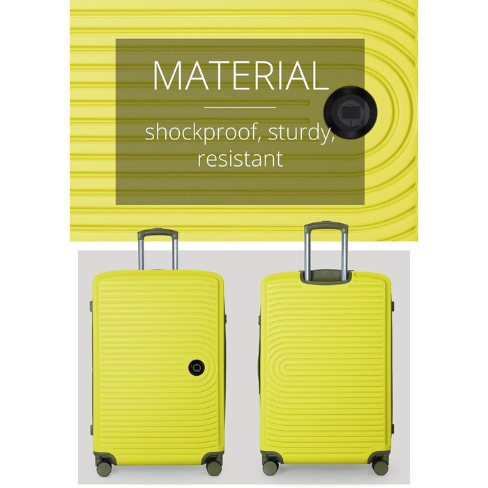 Чемодан Hauptstadtkoffer Mitte - великий, жорсткий, з TSA, 4 колеса, 77см, 130л, розширення об'єму, набір (S+M+L)