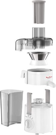 Центрифужна соковижималка Moulinex Frutelia+ JU3701, 350 Вт, з широким завантажувальним отвором, 2 швидкості та імпульсний режим