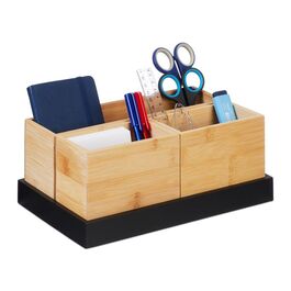 Relaxdays Bamboo Organizer Set (4 Pieces)