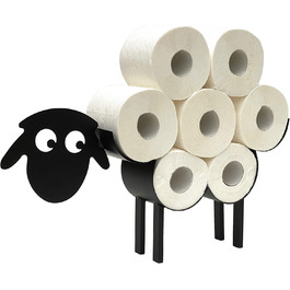 DanDiBo Toilet Paper Holder Black Metal Sheep 3.0 WC Roll Holder Toilet Paper Holder Freestanding WC Paper Holder Toilet Roll Holder