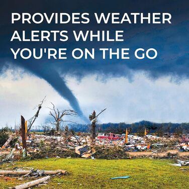 Радіо Midland ER210 NOAA: компактне, з ручним заводом, для сповіщень про погоду, AM/FM, SOS-ліхтарик