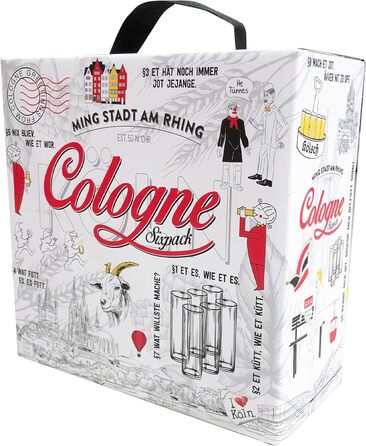 3forCologne Kölsch glasses, 6-pack, assorted colors, 0.2ml, Cologne sticks with Basic Law, beer glasses, drinking glasses with print. (MADE IN GERMANY), Size: MIX4