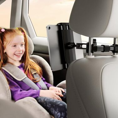 Тримач для планшету Carehabi в авто: універсальний, висувний, для iPad, Samsung Tab, Switch, Fire HD та інших пристроїв 4-12.9 дюймів