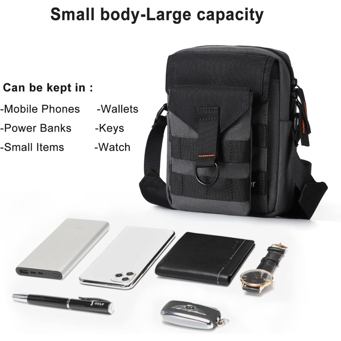 Поясна сумка Bauchtasche для чоловіків та жінок, спортивна сумка через плече, фанні-пак для активного відпочинку, подорожей, спорту та прогулянок (сірий)